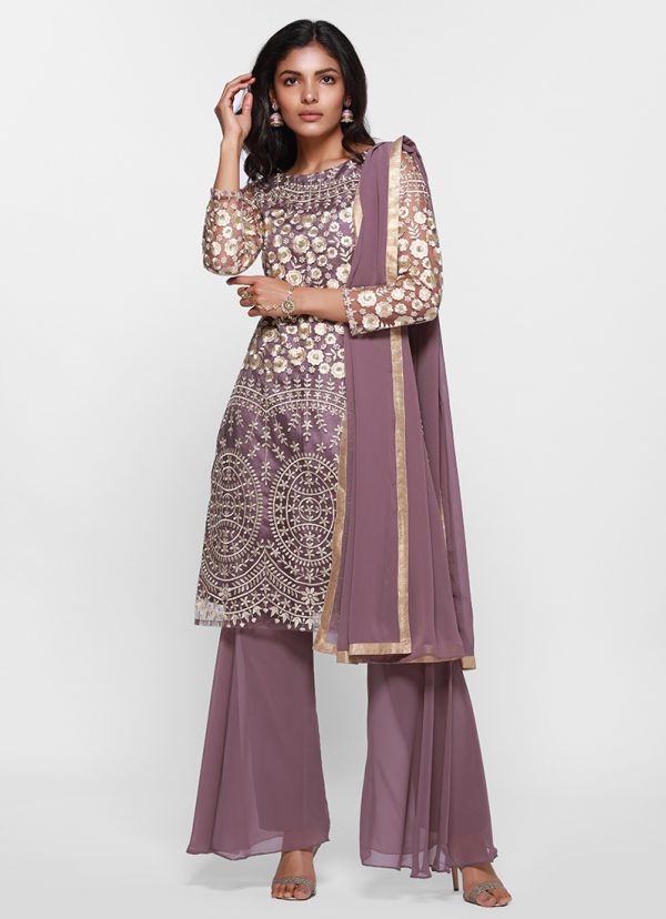 mauve asian dress